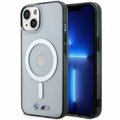 2 x Etui BMW Silver Ring MagSafe na iPhone 14 Plus - przezroczyste