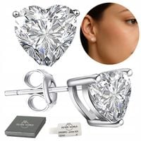 KOLCZYKI SREBRNE 925 SERCA SERDUSZKA NA SZTYFCIE CYRKONIE NA PREZENT+GRATIS