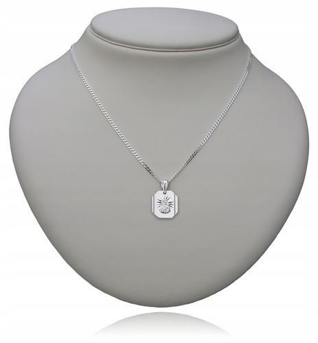 Medalik Komunijny Łańcuszek Srebrny Matka Boska do Komunii Chrztu Srebro na Arena.pl