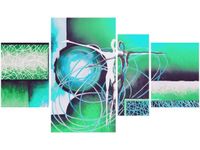 OBRAZ ABSTRAKCYJNY TANIEC ZIELENI