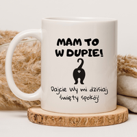 CHAMSKI KUBEK BEZ CENZURY | ŚMIESZNY PREZENT | DO PRACY BIURA DOMU | 330 ml