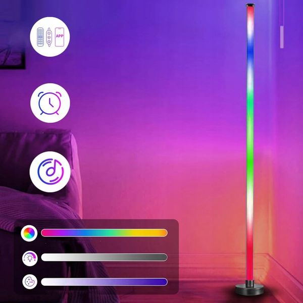 INTELIGENTNA LAMPA PODŁOGOWA LED RGB NAROŻNA STOJĄCA DO SALONU zdjęcie 7