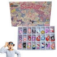 Kalendarz Adwentowy Dla Dzieci Sanrio Kuromi Figurki 24 szt Zestaw Zabawka