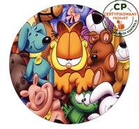 Opłatek na tort Garfield