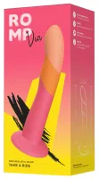 romp dizi dwukolorowy model falisty silikonowy z przyssawką 18 cm