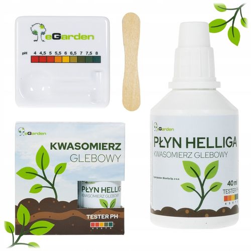Kwasomierz Glebowy pH Zestaw z Płynem i Skalą Kolorów HELLIGA TESTER na Arena.pl