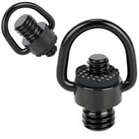 Adapter 1/4" męski na 3/8" męski z uchem D-Ring stal do kamer i foto-video
