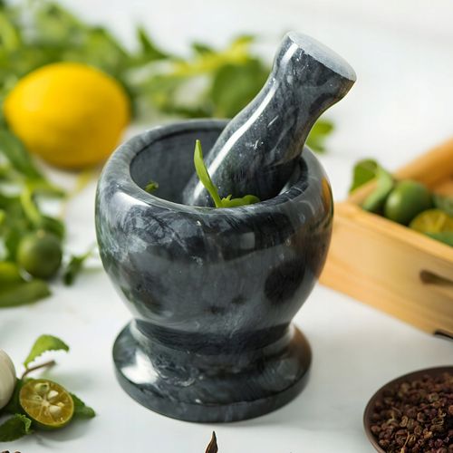 MOŹDZIERZ KUCHENNY KAMIENNY TŁUCZEK DO UCIERANIA PRZYPRAW ZIÓŁ na Arena.pl