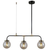 Loftowa LAMPA wisząca VALPENA PND-48882-3 Italux szklane kule pręty czarne