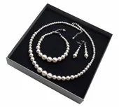 komplet biżuterii PERŁY białe SREBRO