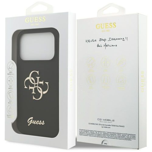 Etui Guess Silicone Big 4G Script do iPhone 17 Pro czarny na Arena.pl