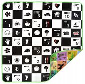 MATA PIANKOWA SZACHOWNICA POLSKI ALFABET 180x200