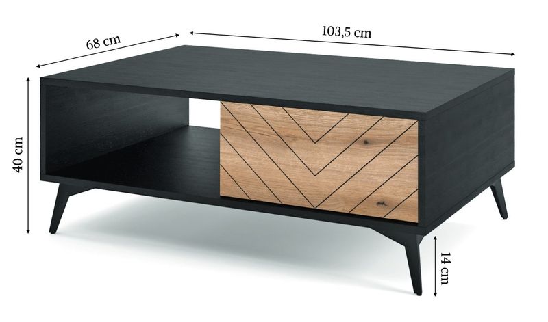 Stolik Fargo w jodełkę zdjęcie 4