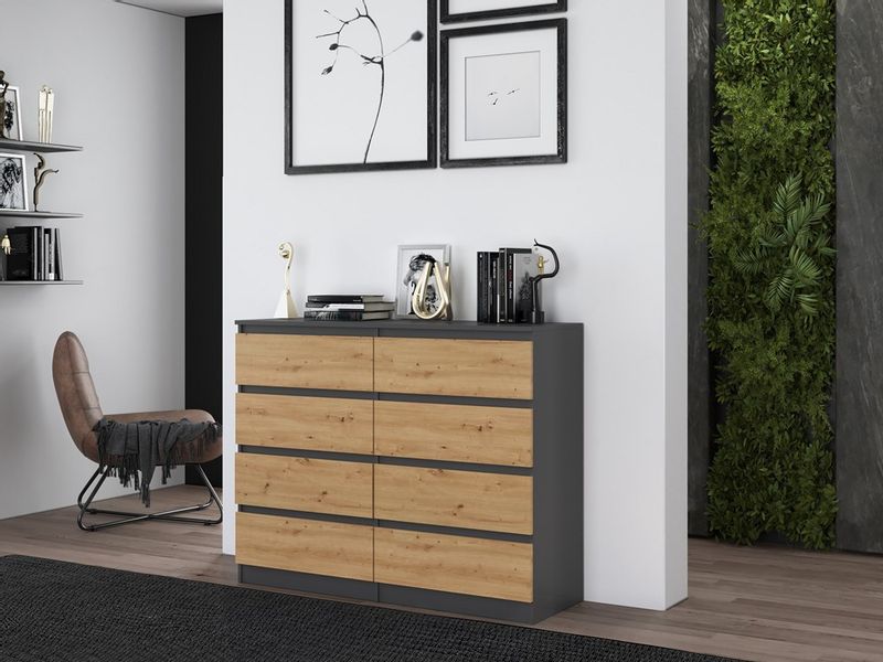 Komoda Malwa M8/120 ANTRACYT ARTISAN zdjęcie 7