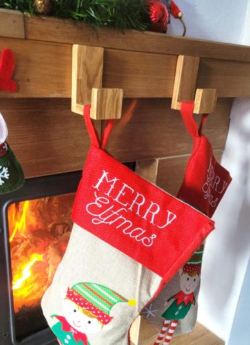 Drewniany Wieszak Samoprzylepny na Skarpety Prezenty Kominek Dębowy Haczyk na Arena.pl