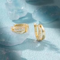 Zlote KOLCZYKI Srebrne PRÓBA 925 z CYRKONIE SREBRO Angielskie Zapiecie