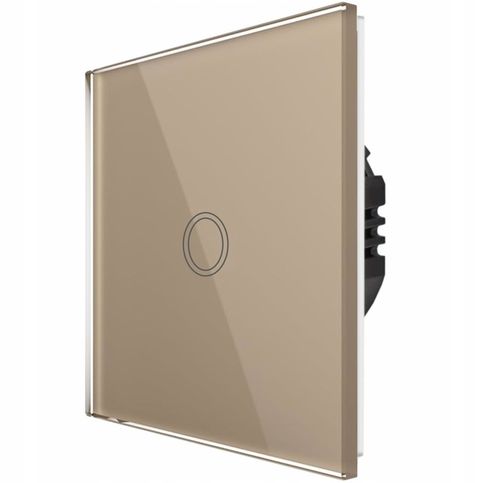 WŁĄCZNIK WYŁĄCZNIK ŚWIATŁA SZKLANY DOTYKOWY POJEDYNCZY ZŁOTY SZKŁO na Arena.pl