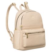 wygodny plecak beżowy ze złotymi zamkami - rovicky