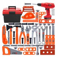 SKRZYNKA ZESTAW MAJSTERKOWICZA DLA DZIECI NARZĘDZIA WKRĘTARKA NA BATERIE