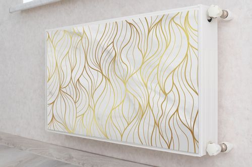 Mata MAGNETYCZNA Kaloryfera Abstrakcyjne Liście Marmur Line-art 120cm x 60cm na Arena.pl