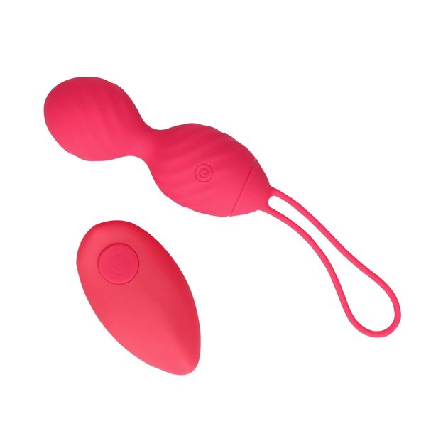Vibrating Egg With Remote Control - Strawberry Red zdjęcie 3