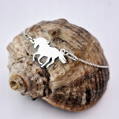 BRANSOLETKA SREBRNA DZIECIĘCA KONIK MUSTANG KOŃ SREBRO 925 + GRAWER na Arena.pl
