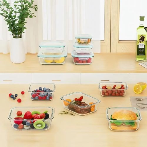 4x LUNCHBOX POJEMNIK SZKLANY NA ŻYWNOŚĆ ŻAROODPORNE POJEMNIKI Z na Arena.pl