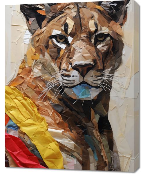 Obraz 70x90cm Papierowy Tygrys zdjęcie 1