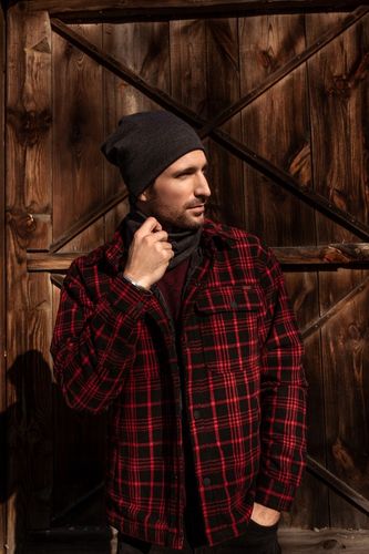 Komplet męski na POLARZE czapka + komin Grafitowy na Arena.pl