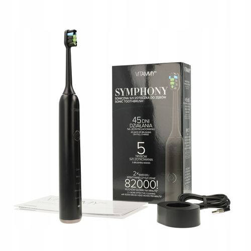 SZCZOTECZKA SONICZNA ELEKTRYCZNA DO ZĘBÓW VITAMMY SYMPHONY BLACK na Arena.pl