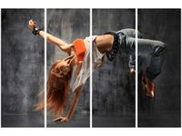 120CM 80 OBRAZ 4 ELEM FITNESS ŚCIENNY