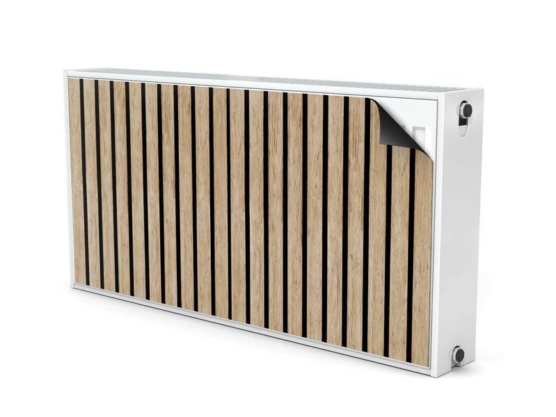 Mata MAGNETYCZNA Na Grzejnik LAMELE Deski Imitacja Drewna 80cm x 60cm zdjęcie 2