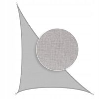 Żagiel przeciwsłoneczny na ogród trójkątny na taras 4,5x6x7.5m popielaty R3