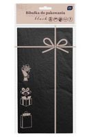 BIBUŁKA DO PAKOWANIA PREZENTÓW 50X70 CZARNA INTERDRUK