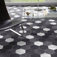 Płytki heksagonalne SZARY/GRAFIT półmat MULTICOLOR