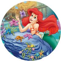 Opłatek na tort Urodziny Arielka Księżniczka Rybka Tekst Gratis