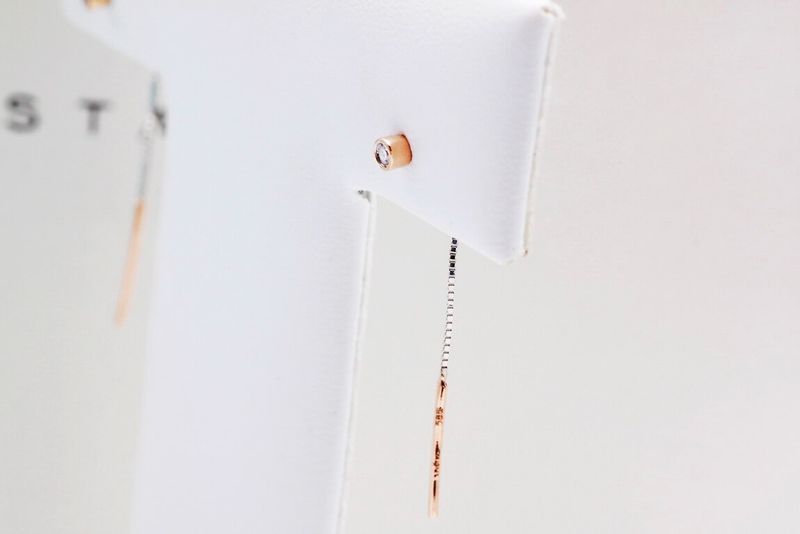 Emaga Złote kolczyki KRD2007 - Diament zdjęcie 10