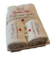 PREZENT na rocznica ślubu 10,20,30,40,50 RĘCZNIKI