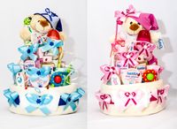 MEGA DUŻY TORT Z PIELUCH PAMPERS NARODZIN+WYPRAWKA