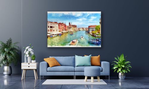 OBRAZ NA PŁÓTNIE 006 Dzień w Wenecji 100x70cm na Arena.pl