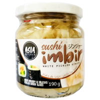 Imbir marynowany do sushi, biały 190g - Asia Kitchen