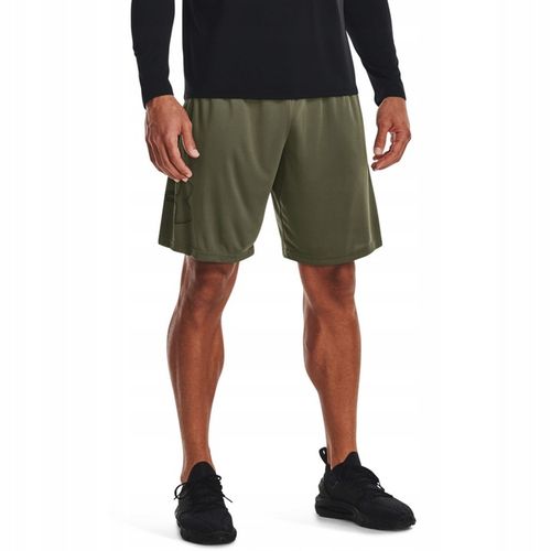 Męskie spodenki treningowe UNDER ARMOUR TECH GRAPHIC SHORT - oliwkowe/khak na Arena.pl