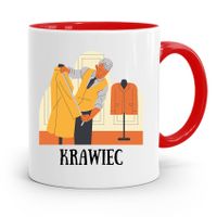 Kubek Czerwony Krawca Krawcowej Krawiec Prezent Z Nadrukiem Ze Zdjęciem
