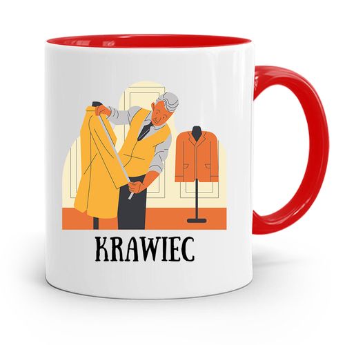 Kubek Czerwony Krawca Krawcowej Krawiec Prezent Z Nadrukiem Ze Zdjęciem na Arena.pl
