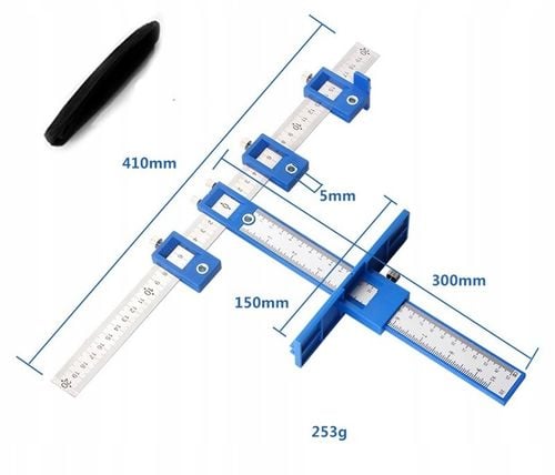 Szablon Znacznik Wzornik do Wiercenia Pod Uchwyt Szablon do Szuflad na Arena.pl