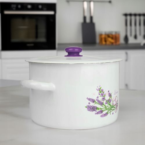 GARNEK EMALIOWANY POWIDLAK 7 L Z POKRYWKĄ DO GOTOWANIA POTRAW PRZETWORÓW na Arena.pl