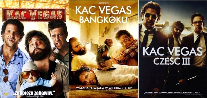 3x Dvd KAC VEGAS Trylogia 1 + 2 + 3 PAKIET folia zdjęcie 1