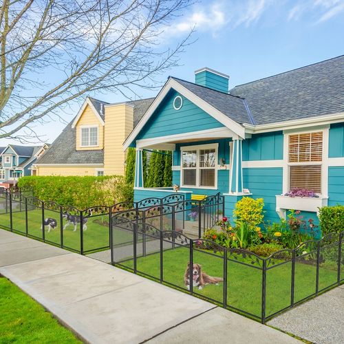 5 Paneli Wytrzymałe Metalowe Płotek Ogrodowy 110cm na Arena.pl