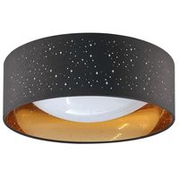 Lampa sufitowa Tuluza 32388 Polux LED 18W 4K blink czarny złoty