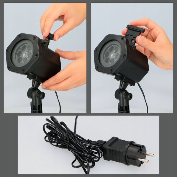 Projektor LASEROWY + świąteczny LED reflektor RZUTNIK 12 KART 6W 48 WZORÓW zdjęcie 13